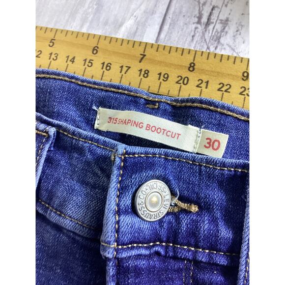 Levi's 315 Shaping Bootcut Jeans Womens 30 Midrise Denim Pants Relaxed Stretch - Picture 5 of 7
